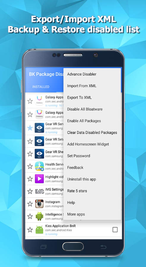 BK Package Disabler Samsung v2.4.6 Apk NO ROOT