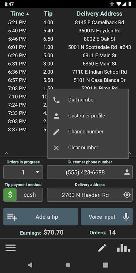 Delivery Tip Tracker Pro Apk