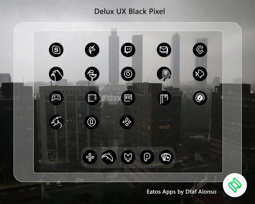 Delux Black Pixel - S9 Icon Pack Apk